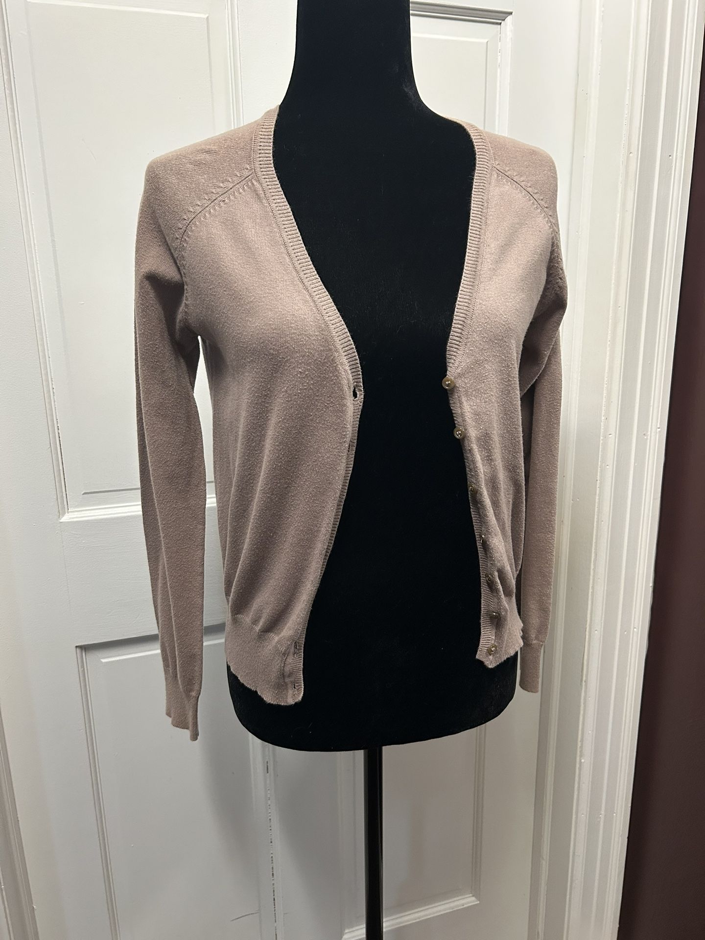 Taupe cardigan forever 21 large sweater work casual interview professional
