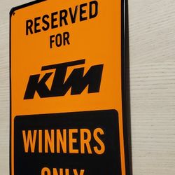 KTM Parking Sign