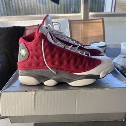 Jordan 13 Grey And Red Size 11.5