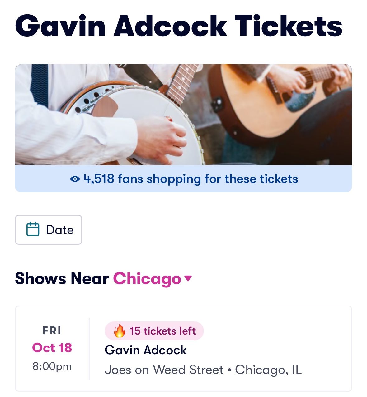 4 Gavin Adcock Tickets