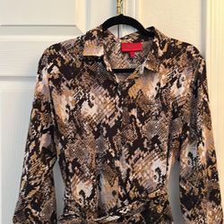 Jennifer Lopez Snake Print Dress Large