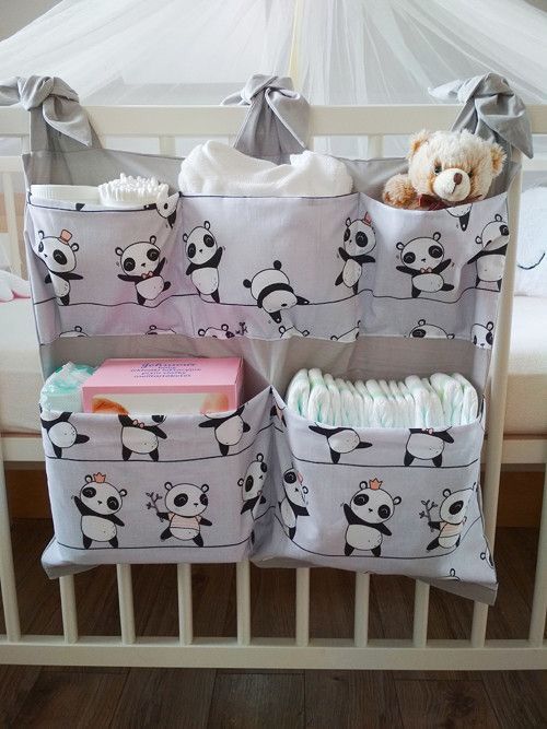 Baby crib storage bags