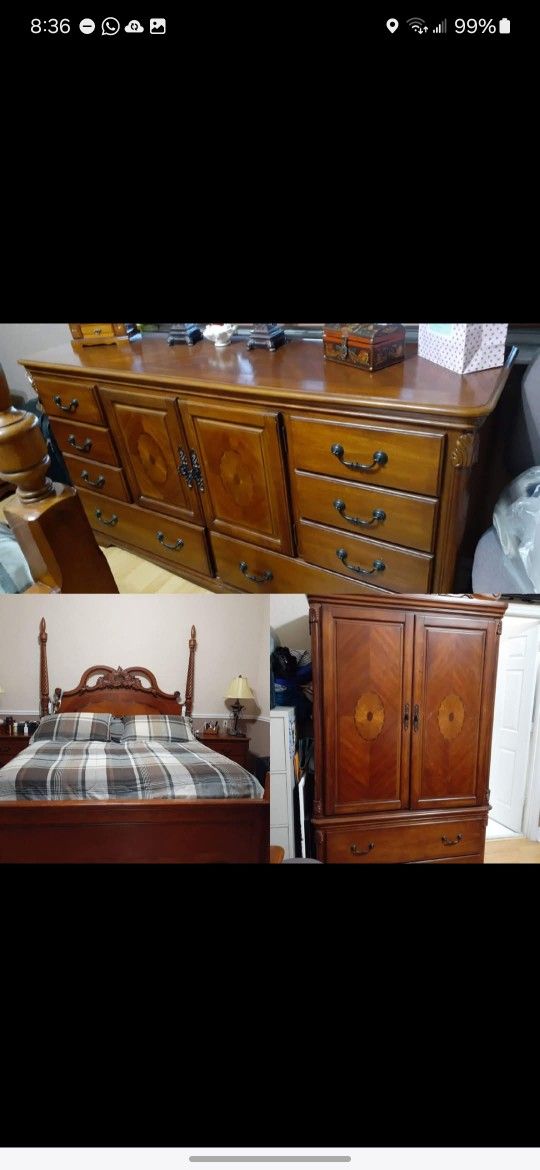 All Wood Bedroom Set 