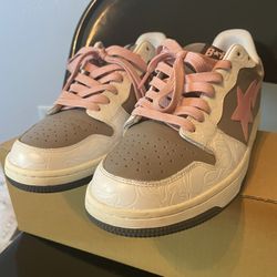A Bathing Ape Bape Court Sta Brown Pink 
