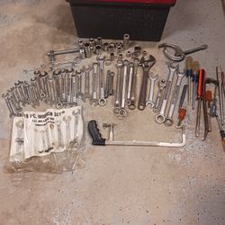 Assorted Tools And Tool Box