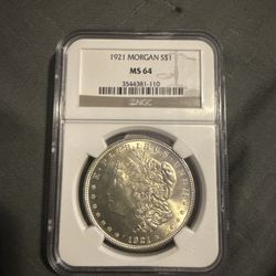 1921 Morgan Silver Dollar MS Coin ngc ms64