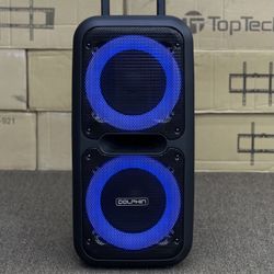 2000W Party Speaker with Dual Eight Inch Woofers & Wireless Mic