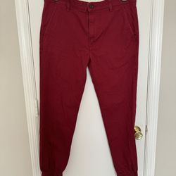 Levi's Jogger Pants Chinos Mens Size 33x32 Red Maroon
