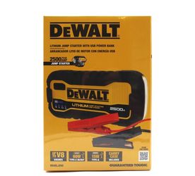 DEWALT DXAELJ25C 2500 Peak Amp Lithium Jump Starter USB-C Power Bank V8 NIB