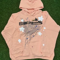 Sp5der Peach Web Hoodie — Large 🍑⭐