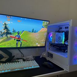 White Gaming Pc Computer Desktop RTX 3050