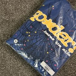 Brand New Blue SP5DER Hoodie TC (Medium)