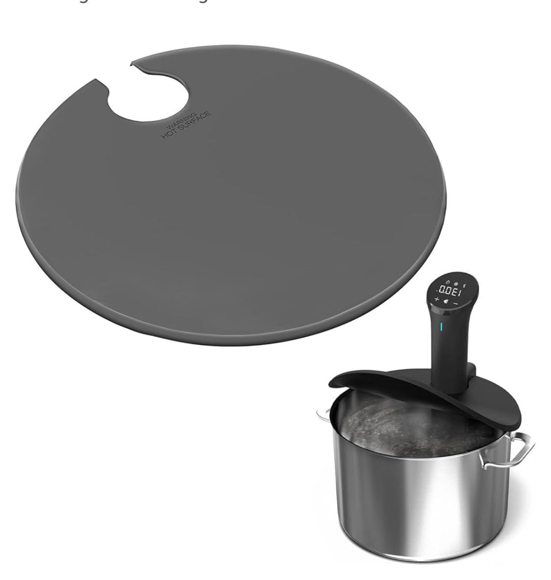 NEW. Sous Vide Silicone Lid Fits for Standard 10 1/2" inch Pot