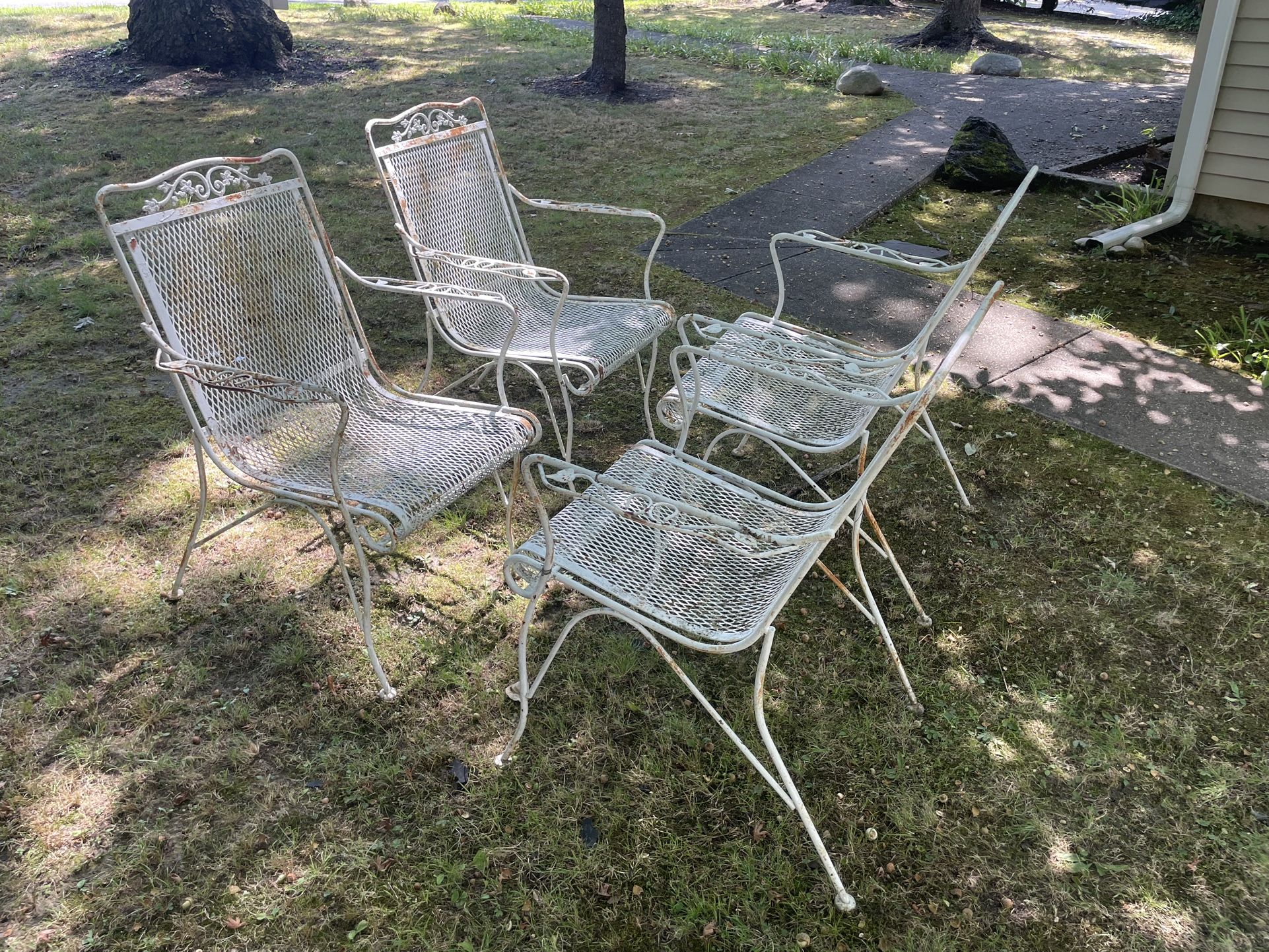 Wrought Iron Vintage Garden Chairs