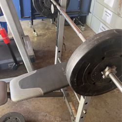 Golds Gym Weight Bench And Weights