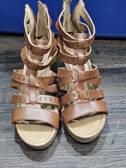 American Eagle Womens Sandals Cork Wedge 