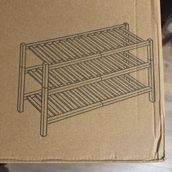 Bamboo Shoe Rack 3 Tier