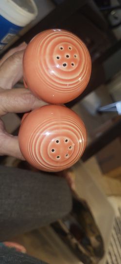 COLLECTABLE FIESTAWARE BALL SALT & PEPPER SHAKERS