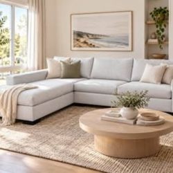 HUGE 128” Custom Performance Sectional + Chaise |🚚Delivery Available