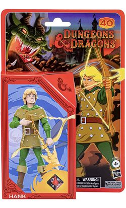 Dungeons & Dragons Cartoon Classics 6-Inch-Scale Hank The Ranger Action Figure, D&D 80s Cartoon, Includes d8 from Exclusive D&D Dice Set (NEW)