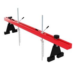 Garvee Heavy-Duty Engine Support Bar - 1100 LB Capacity Adjustable Transmission Jack Holder with 2 Rotating Hooks, Dual Steel Construction