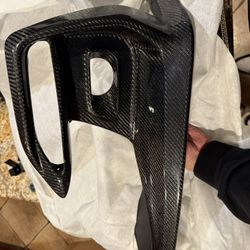 Carbon fiber fog light and lip for Q50 red sport