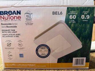 Broan NuTone BEL6 Exhaust Fan with LED Light