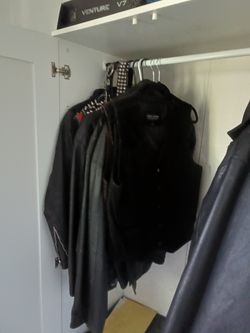 Leather vests and jackets