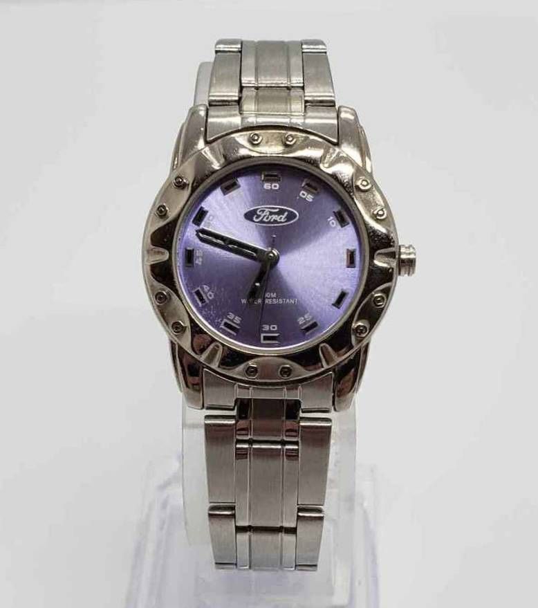 Collectible Ford Motor Company Purple Iridescent Face Water Resistant Watch