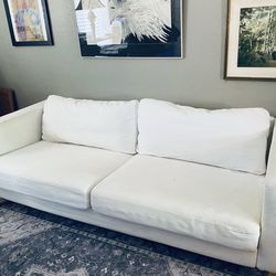 White linen slipcover IKEA Couch
