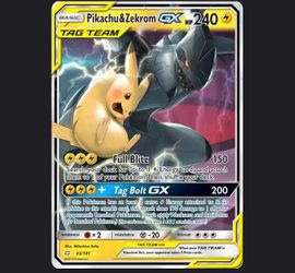 Pikachu Zekrom Tag Team PSA 10 slab