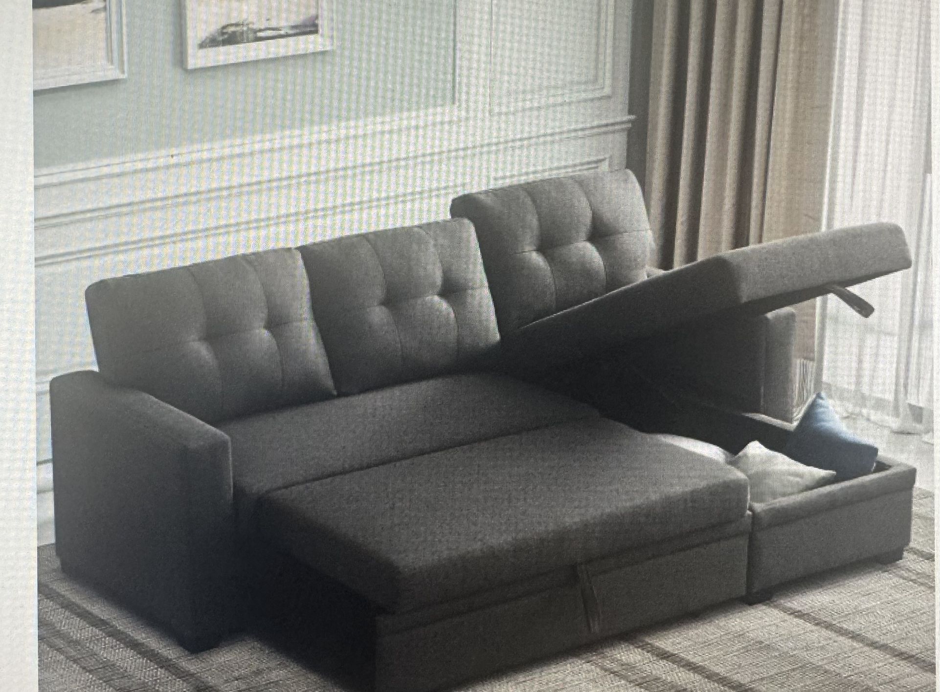 Couch Bed Sectional w/ Storage 