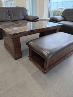 COFFEE TABLE WITH FOOT REST