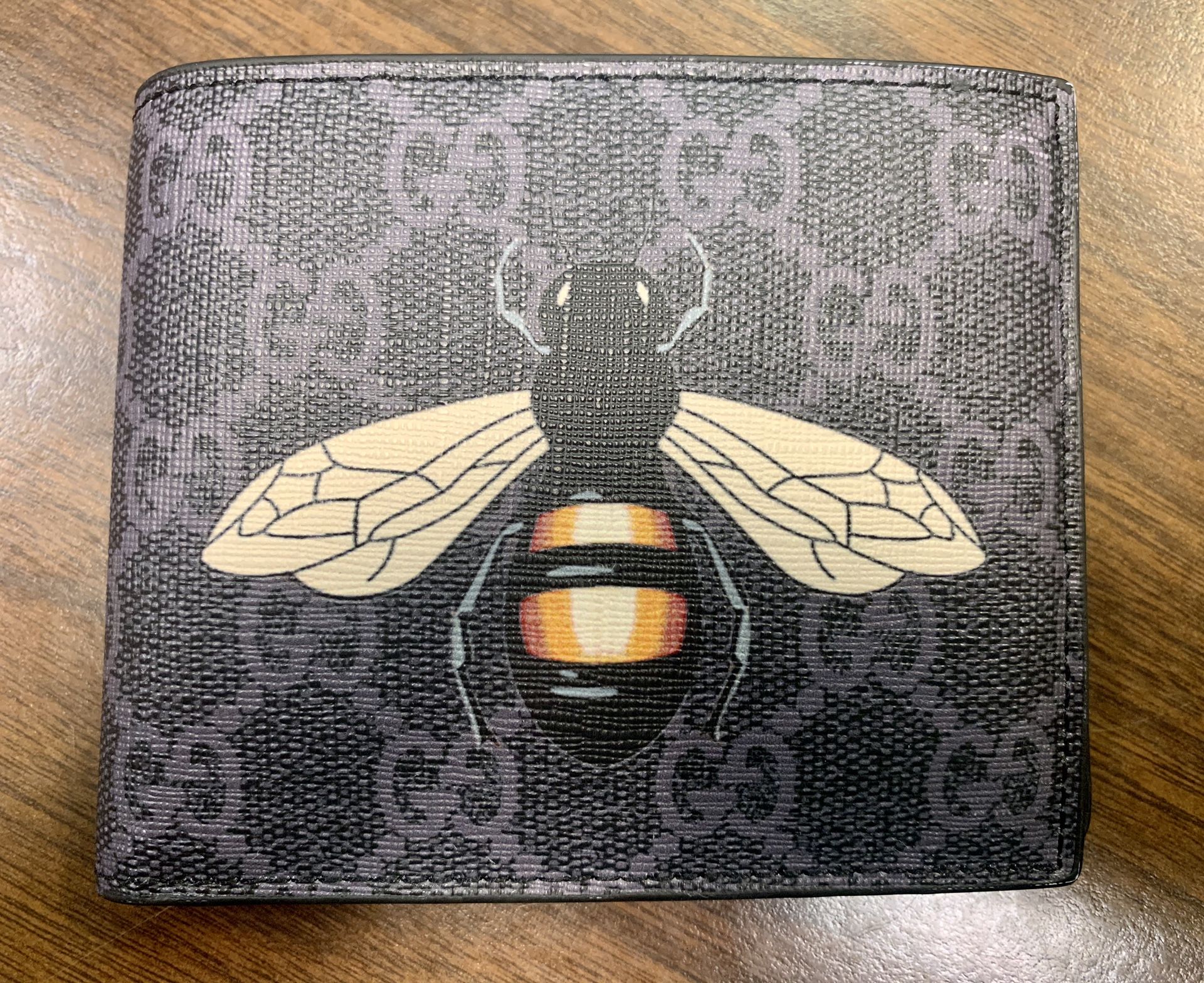 Gucci Supreme Bee Leather Billfold Wallet