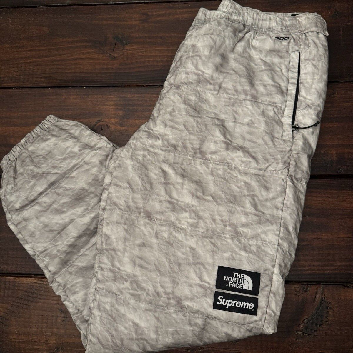 Supreme x The North Face Paper Print Nuptse Pants