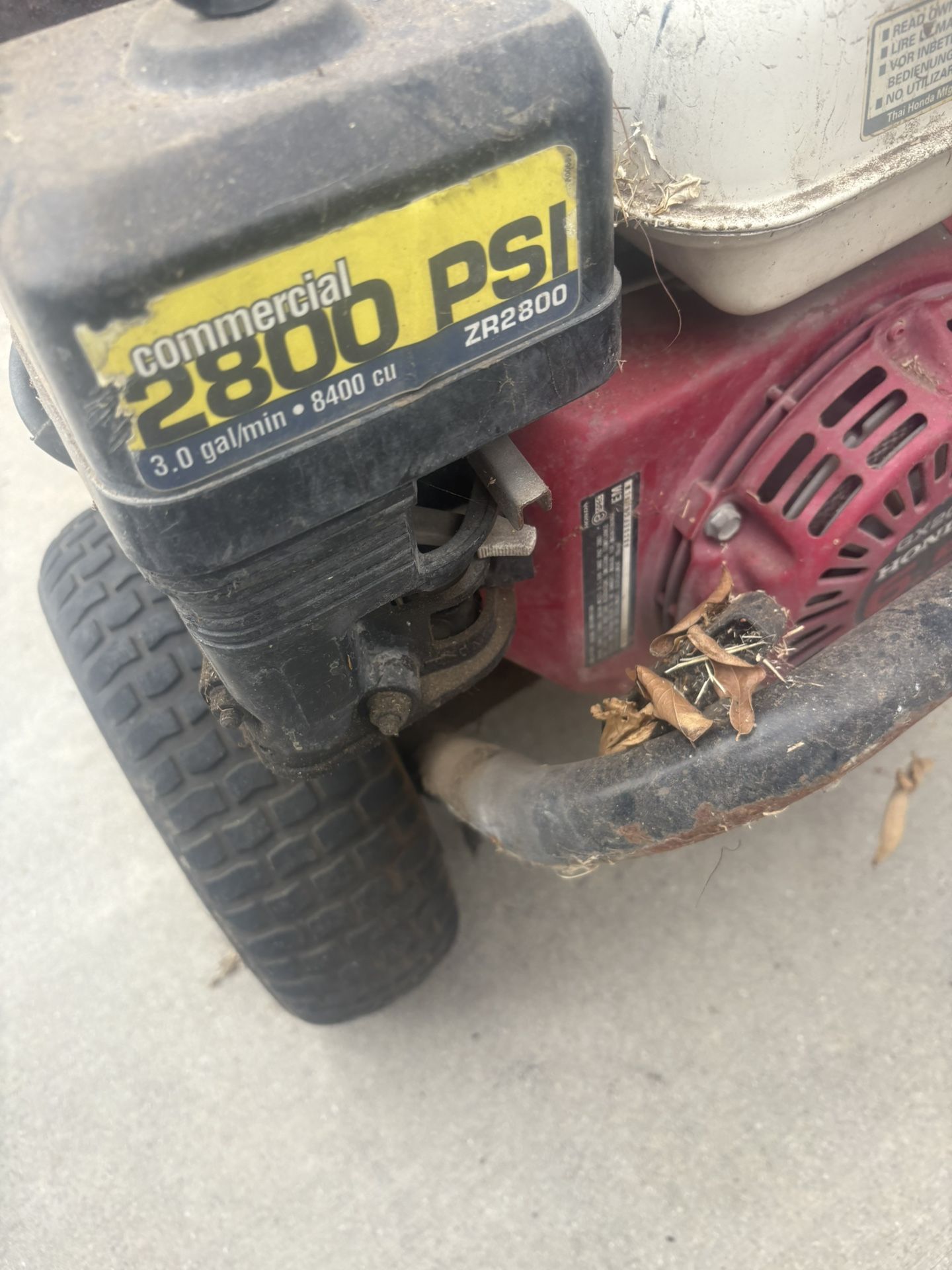 Honda 2800psi Gas 