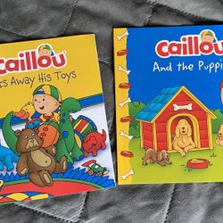 📕Caillou and the Puppies and Caillou Puts Away His Toys Children Books - x2