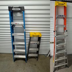 4 Ladders - Werner 8ft, 6ft, 4ft & Gorilla 5 Step Ladder