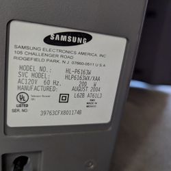 Samsung HL-P6163W 61" HDTV 