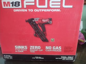 Milwaukee M18  15" ga finish nailer ( tool only )