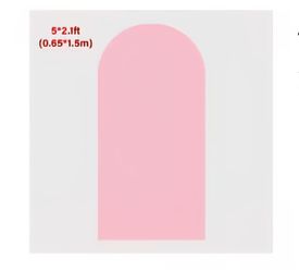 (Pink backdrop arch cover 5x2ft