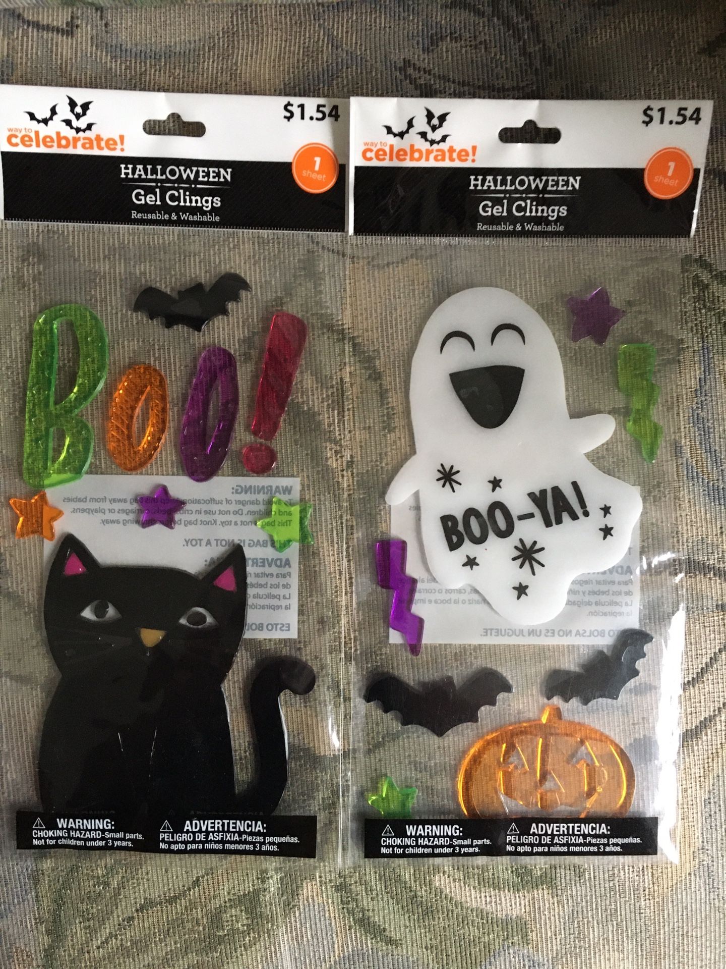 Halloween gel clings