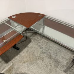 Glass and Wood  Desk