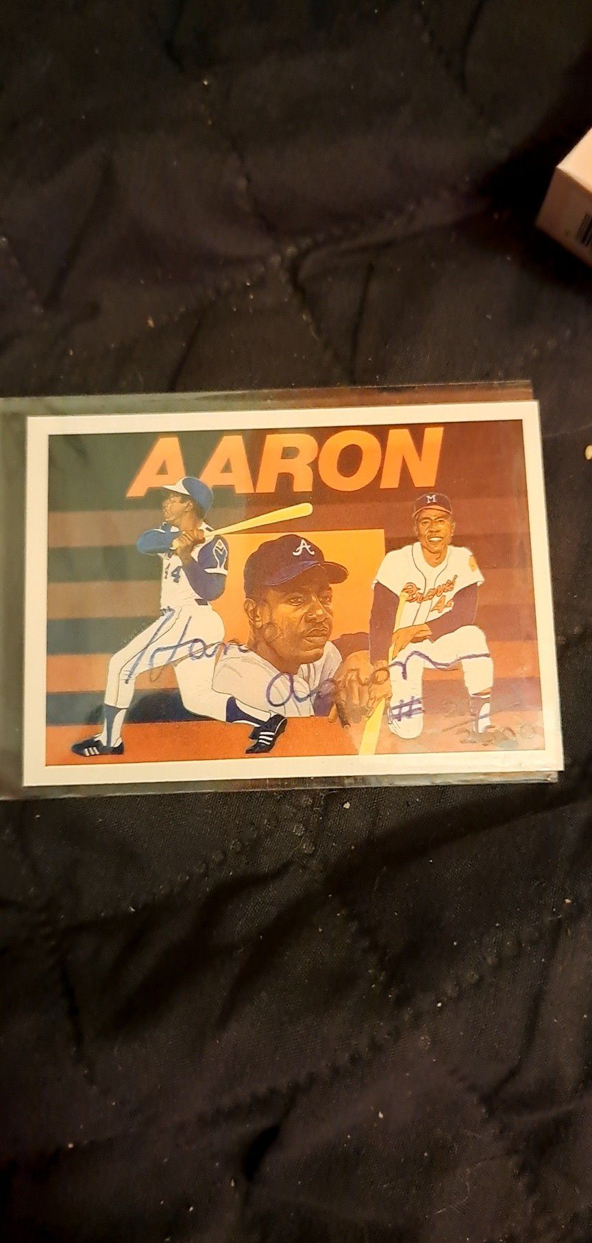 Autgraphed Hank Arron Card