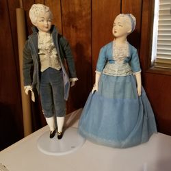 Vintage Husband & Wife of the American Revolution Figurines