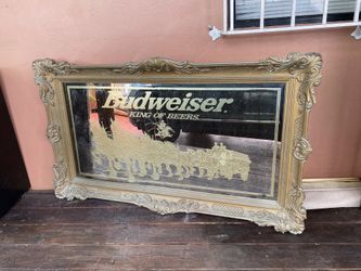 Large Budweiser Bar Mirror
