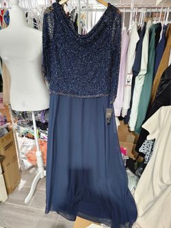j kara women's 3 4 sleeve beaded dress J Kara Womens 3/4 Sleeve V-Neck Beaded Faux Wrap Long Dress Teal Blue –  Biggybargains main image 1