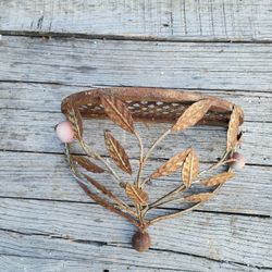 Small Vintage Metal Wall Shelf