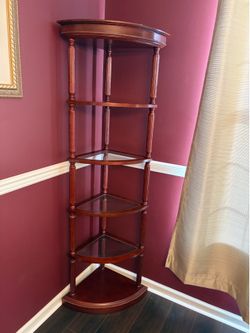 Cherry corner shelf