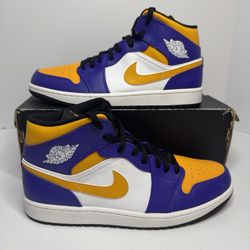 Jordan 1 Mid Lakers Size 12 – $130 OBO VNDS 💜💛